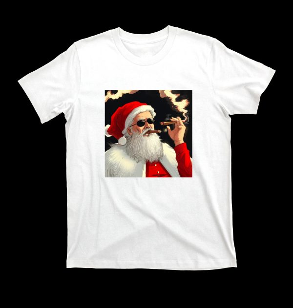 Baked Santa Cool Weird Christmas Cigar T-Shirt